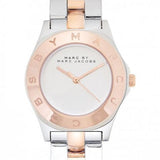 Marc Jacobs Blade Silver Dial Two Tone Steel Strap Watch for Women - MBM3129