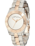 Marc Jacobs Blade Silver Dial Two Tone Steel Strap Watch for Women - MBM3129