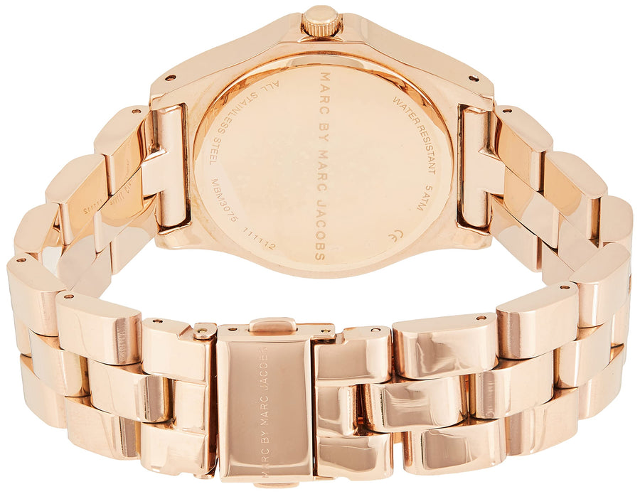 Marc Jacobs Blade White Dial Gold Steel Strap Watch for Women - MBM3075