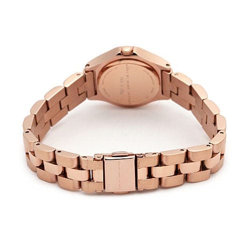 Marc Jacobs Blade White Dial Rose Gold Steel Strap Watch for Women - MBM3076