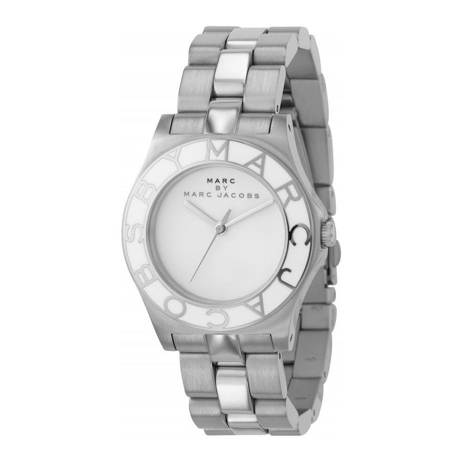 Marc Jacobs Blade White Dial Silver Steel Strap Watch for Women - MBM3048