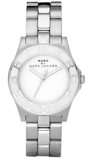 Marc Jacobs Blade White Dial Silver Steel Strap Watch for Women - MBM3048