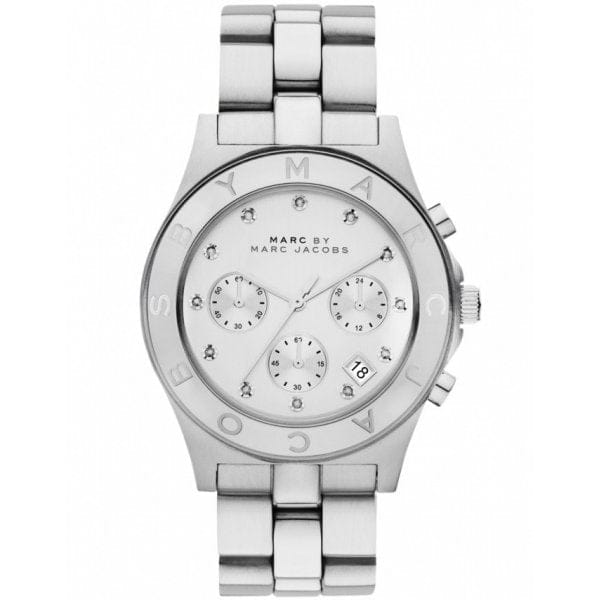 Marc Jacobs Blade White Dial SIlver Steel Strap Watch for Women - MBM3100