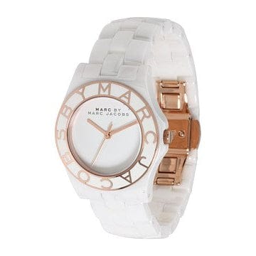 Marc Jacobs Blade White Dial White Ceramic Strap Watch for Women - MBM9502
