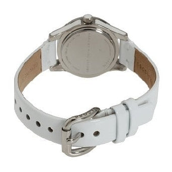 Marc Jacobs Blade White Dial White Leather Strap Watch for Women - MBM1097