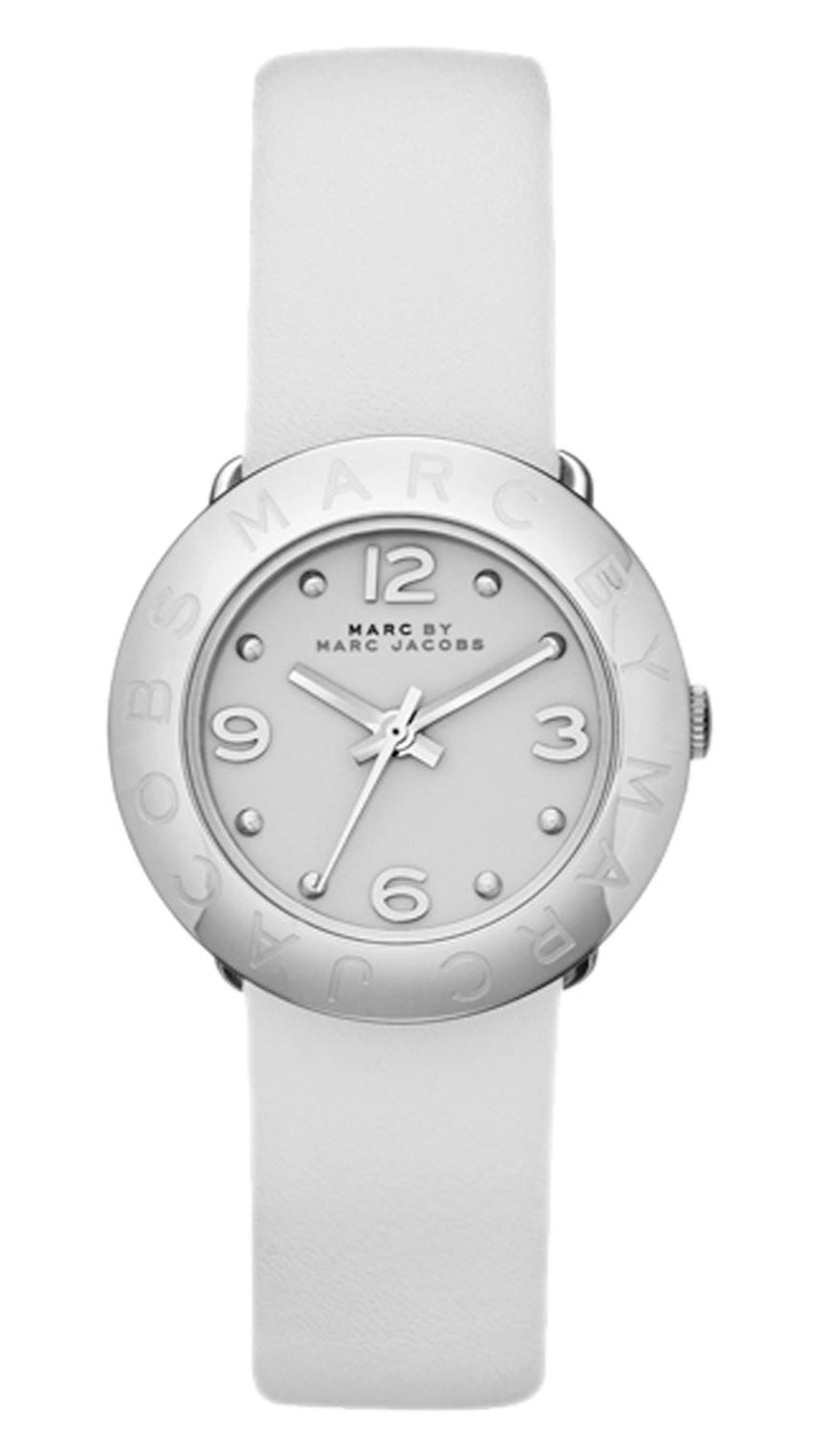 Marc Jacobs Blade White Dial White Leather Strap Watch for Women - MBM1223