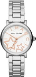 Marc Jacobs Classic White Dial SIlver Stainless Steel Strap Watch for Women - MJ3591