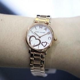 Marc Jacobs Classic White Dial Rose Gold Steel Strap Watch for Women - MJ3592