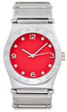 Marc Jacobs Classic Red Dial Silver Steel Strap Watch for Women - MBM3031
