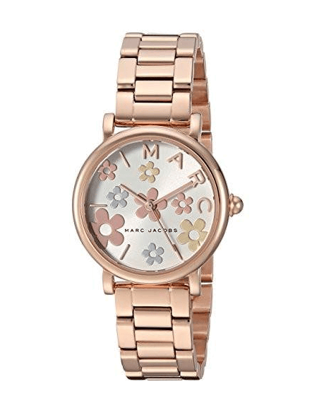 Marc Jacobs Classic White Dial Rose Gold Steel Strap Watch for Women - MJ3582