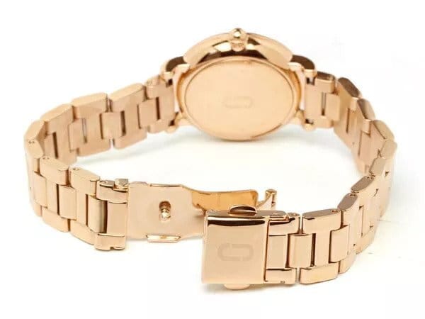 Marc Jacobs Classic White Dial Rose Gold Steel Strap Watch for Women - MJ3592