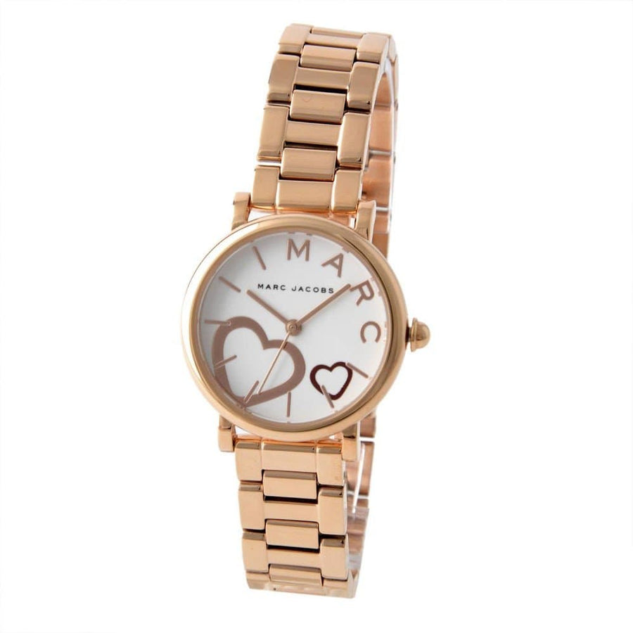 Marc Jacobs Classic White Dial Rose Gold Steel Strap Watch for Women - MJ3592