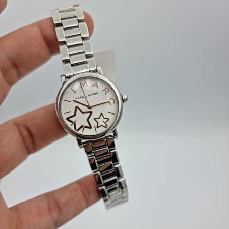 Marc Jacobs Classic White Dial Silver Steel Strap Watch for Women - MJ3591
