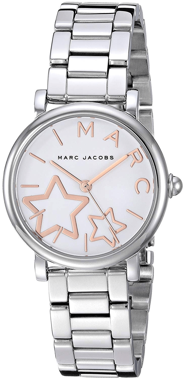Marc Jacobs Classic White Dial Silver Steel Strap Watch for Women - MJ3591