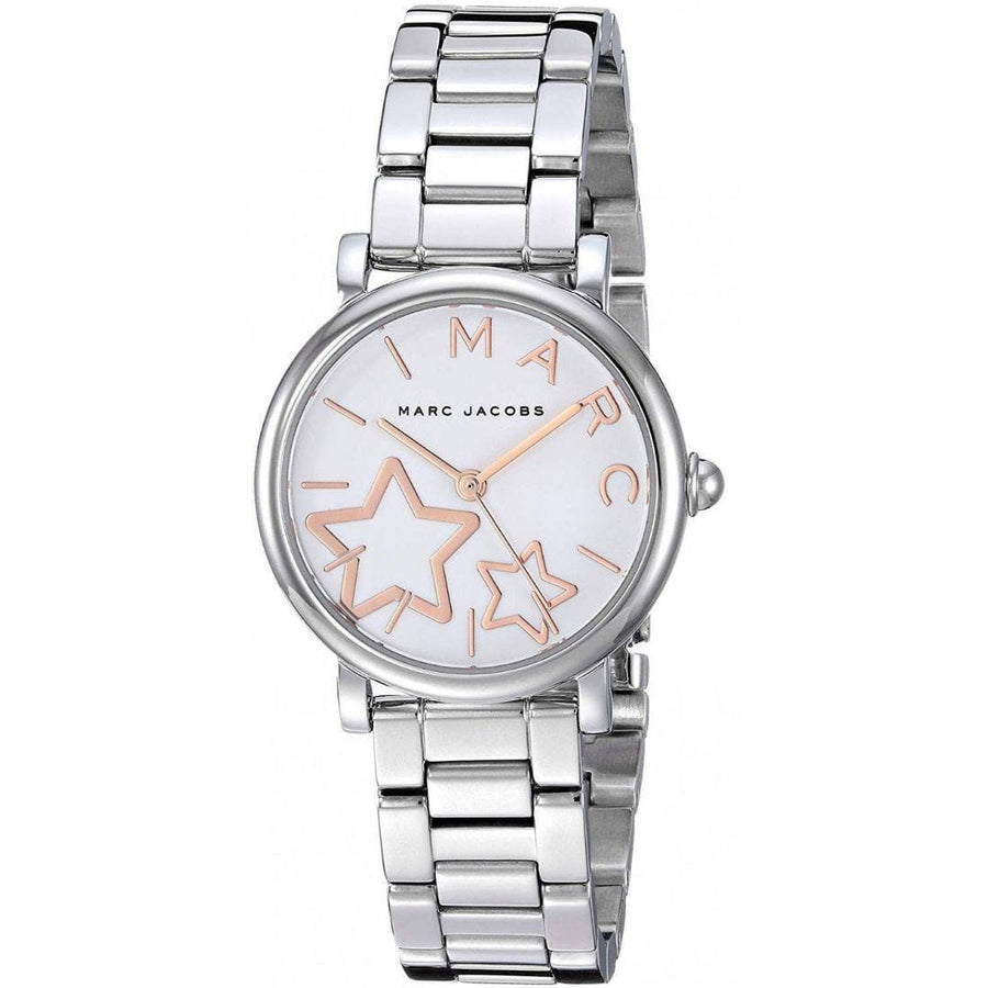 Marc Jacobs Classic White Dial Silver Steel Strap Watch for Women - MJ3591