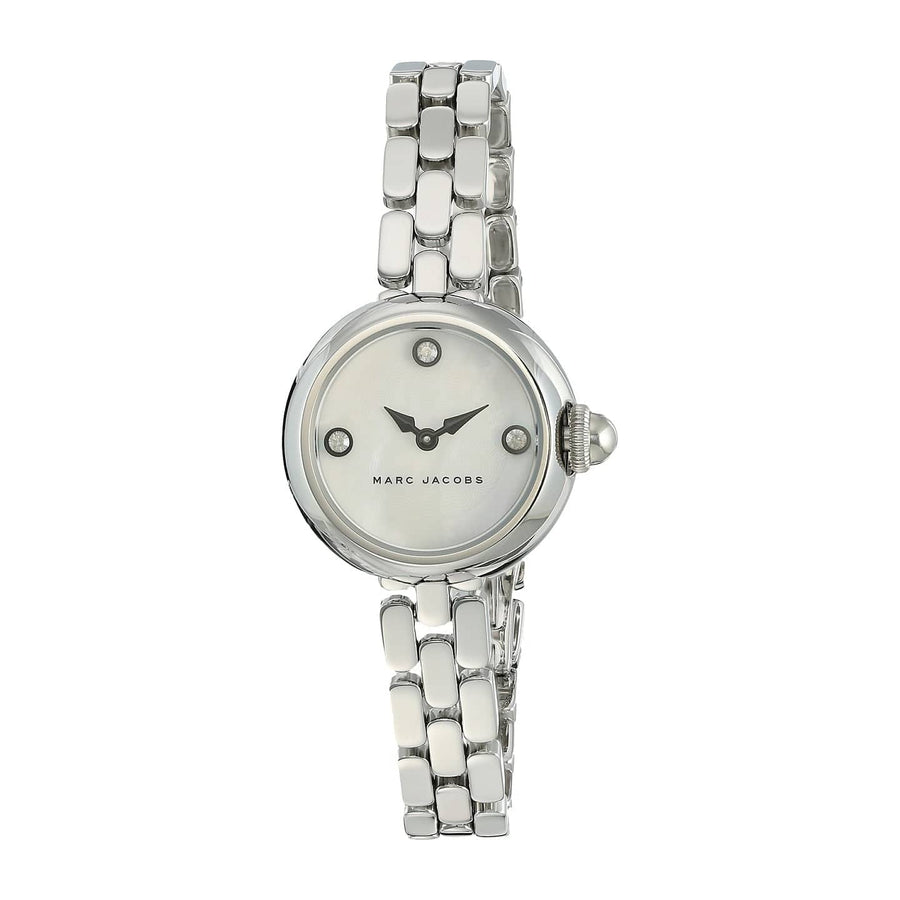 Marc Jacobs Courtney Mother of Pearl White Dial Silver Steel Strap Watch for Women - MJ3459