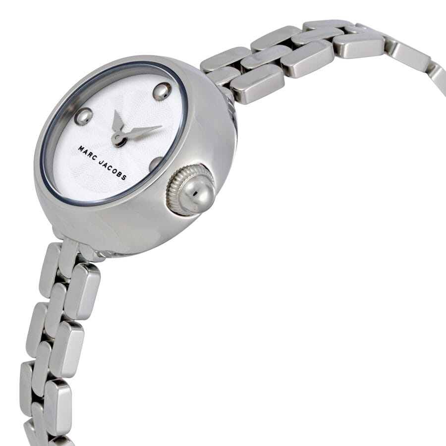 Marc Jacobs Courtney Mother of Pearl White Dial Silver Steel Strap Watch for Women - MJ3459