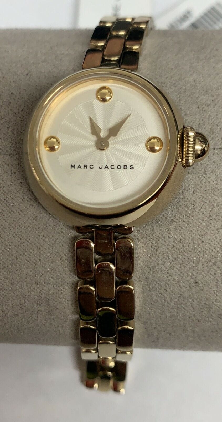 Marc Jacobs Courtney White Dial Gold Steel Strap Watch for Women - MJ3457