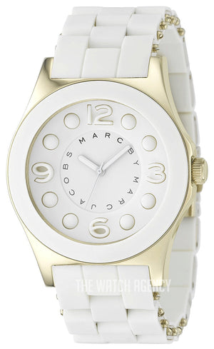 Marc Jacobs Dress White Dial White Silicone Strap Watch for Women - MBM2500