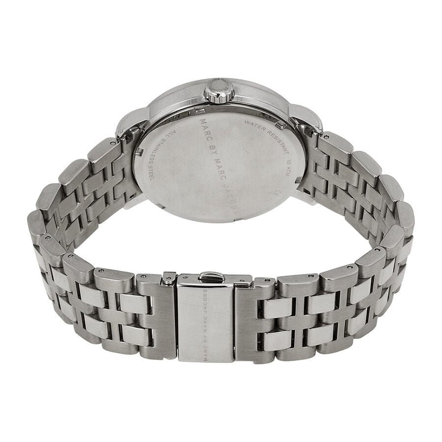 Marc Jacobs Fergus Black Dial Silver Steel Strap Watch for Men - MBM5075
