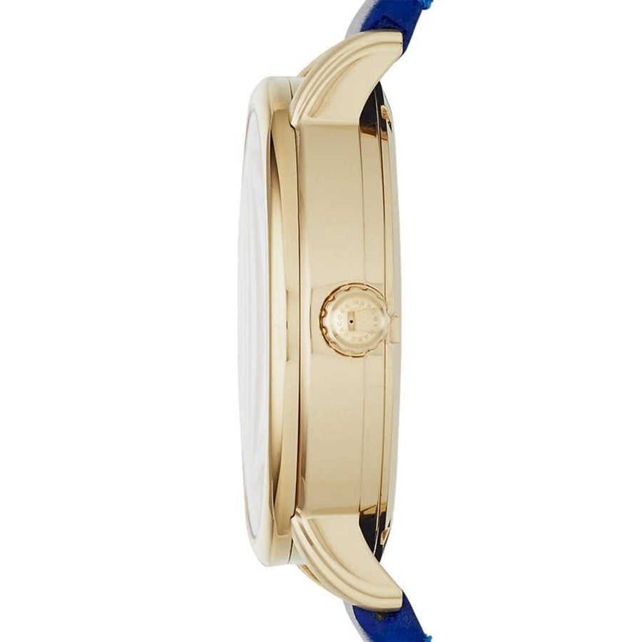 Marc Jacobs Fergus Blue Dial Blue Leather Strap Watch for Women - MBM8650