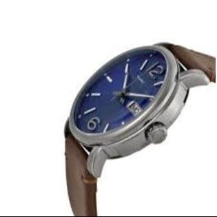 Marc Jacobs Fergus Blue Dial Brown Leather Strap Watch for Men - MBM5078