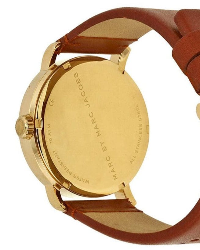 Marc Jacobs Fergus Green Dial Brown Leather Strap Watch for Men - MBM5077