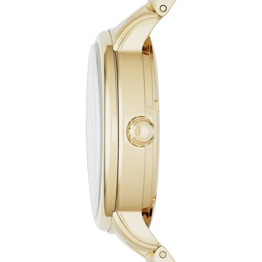 Marc Jacobs Fergus Gunmetal Grey Dial Gold Steel Strap Watch for Women - MBM3429