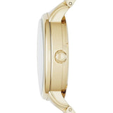 Marc Jacobs Fergus Gunmetal Grey Dial Gold Steel Strap Watch for Women - MBM3429