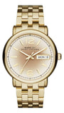 Marc Jacobs Fergus Gunmetal Grey Dial Gold Steel Strap Watch for Women - MBM3429