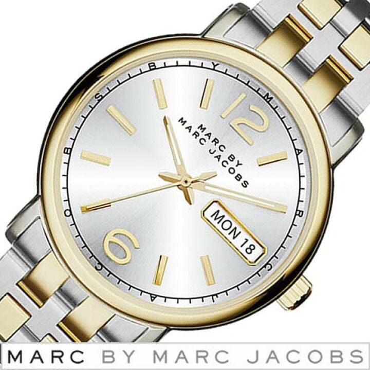 Marc Jacobs Fergus Silver Dial Two Tone Steel Strap Watch for Women - MBM3426