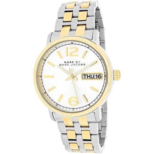 Marc Jacobs Fergus Silver Dial Two Tone Steel Strap Watch for Women - MBM3426