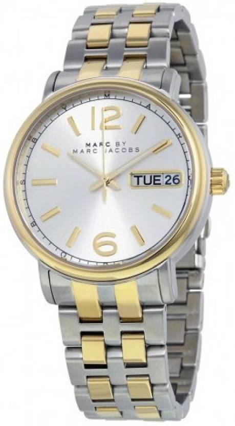 Marc Jacobs Fergus Silver Dial Two Tone Steel Strap Watch for Women - MBM3426