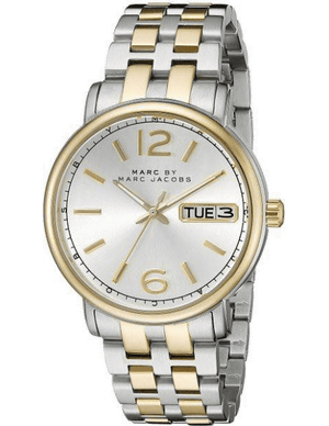 Marc Jacobs Fergus Silver Dial Two Tone Steel Strap Watch for Women - MBM3426