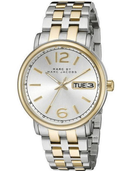 Marc Jacobs Fergus Silver Dial Two Tone Steel Strap Watch for Women - MBM3426