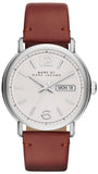 Marc Jacobs Fergus White Dial Brown Leather Strap Watch for Men - MBM5080