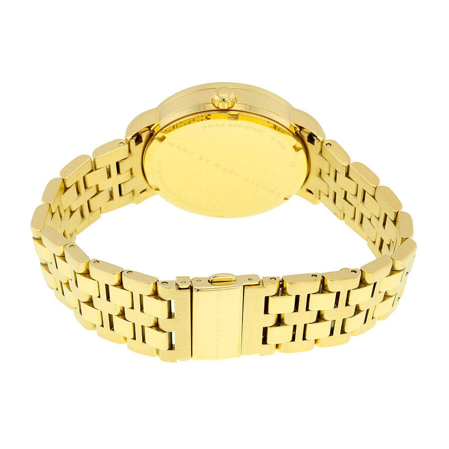 Marc Jacobs Fergus White Dial Gold Steel Strap Watch for Women - MBM8647