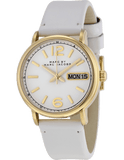 Marc Jacobs Fergus White Dial White Leather Strap Watch for Women - MBM8653