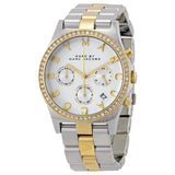 Marc Jacobs Henry Chronograph Silver Dial Two Tone Steel Strap Watch for Women - MBM3197
