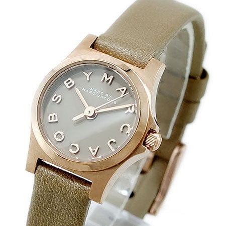 Marc Jacobs Henry Dinky Grey Dial Grey Leather Strap Watch for Women - MBM1239