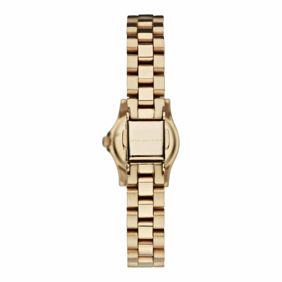 Marc Jacobs Henry Dinky Red Dial Gold Steel Strap Watch for Women - MBM3202