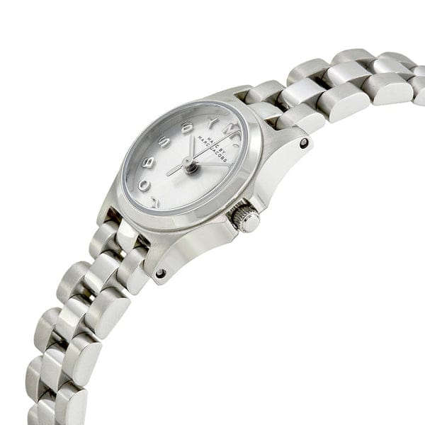 Marc Jacobs Henry Dinky Silver Dial Silver Steel Strap Watch for Women - MBM3198
