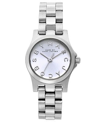 Marc Jacobs Henry Dinky Silver Dial Silver Steel Strap Watch for Women - MBM3198