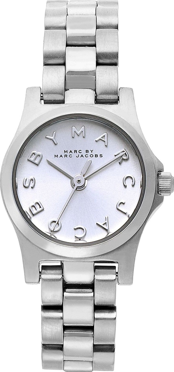 Marc Jacobs Henry Dinky Silver Dial Silver Steel Strap Watch for Women - MBM3198