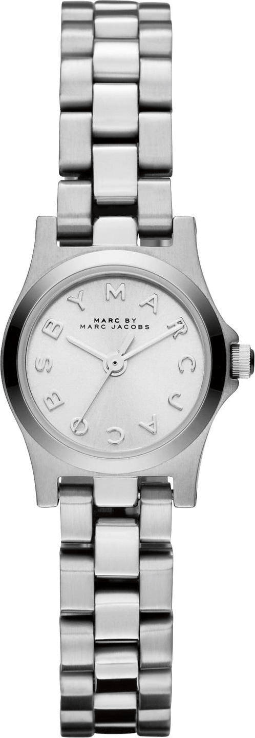 Marc Jacobs Henry Dinky Silver Dial Silver Steel Strap Watch for Women - MBM3198