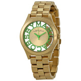 Marc Jacobs Henry Gold Dial Gold Steel Strap Watch for Women - MBM3295