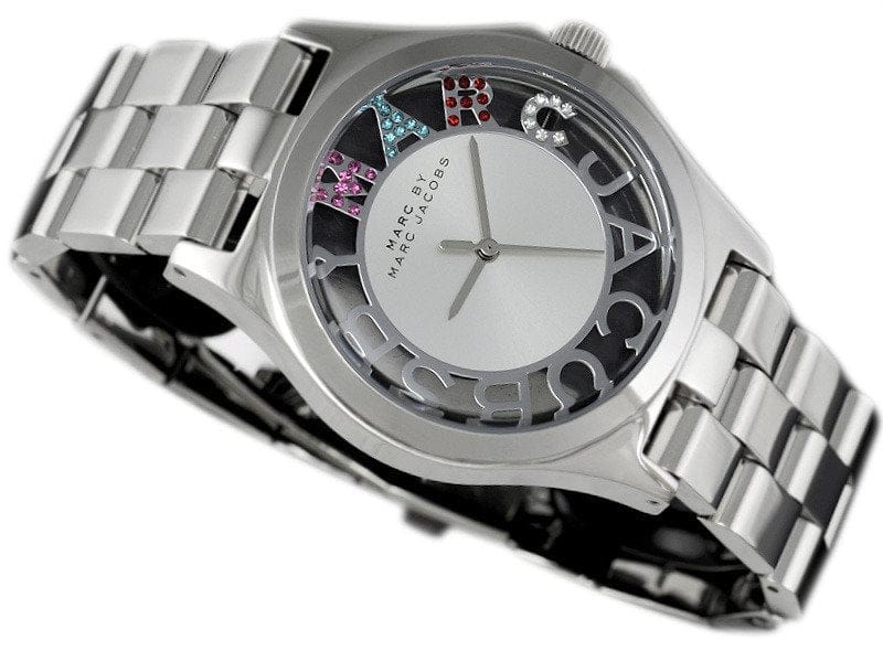 Marc Jacobs Henry Skeleton Silver Dial Silver Steel Strap Watch for Women - MBM3262
