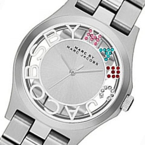 Marc Jacobs Henry Skeleton Silver Dial Silver Steel Strap Watch for Women - MBM3262
