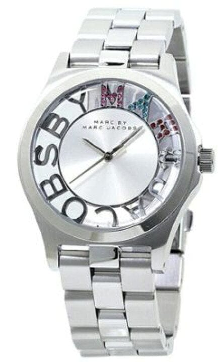 Marc Jacobs Henry Skeleton Silver Dial Silver Steel Strap Watch for Women - MBM3262