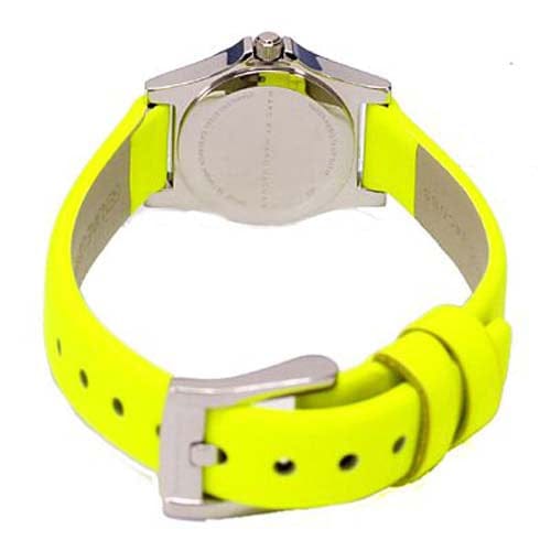 Marc Jacobs Henry White Dial Neon Yellow Rubber Strap Watch for Women - MBM1235